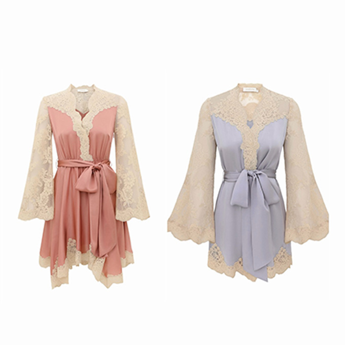 zimmermann luna satin lace drape mini dress